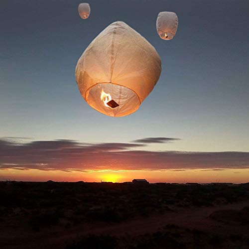 Chinese Lanterns (10Pack) Sky Lanterns ECO Friendly Paper Lanterns 100