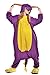 NEWCOSPLAY Adult Unisex Onesie Dinosaur Pajamas Costume (M, Purple Dinosaur)