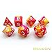 Bescon 6X7 42pcs Polyhedral Dice Set-6 Unique Two-Tone Gemini Polyhedral 7-Die Sets with Pouches for Dungeons and Dragons DND RPG MTG Dice Set of 7 d4 d6 d8 d10 d12 d20 d%