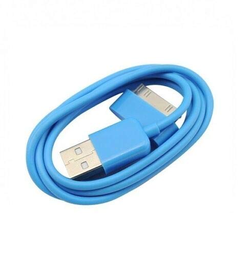 3 Pack of 3 Metre Extra Long Sky Blue 30-Pin USB Data Sync Charging Cable Compatible with Apple iPhone 4 4S 3G 3GS Apple iPad 1st 2nd 3rd Gen iPod 5th Gen