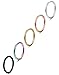 ORAZIO 5Pcs 16G Stainless Steel Nose Ring Body Piercing Ear Hoop Seamless Clicker Ring