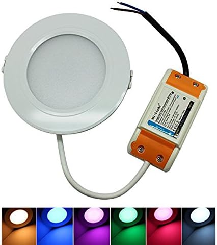 Mi light LED Downlight 6W 2.4G RGB+CCT RGBWW 85V-265V 16 Millions of Colors Changing Led Panel Lights 2.4G RF Remote Controllable with Driver