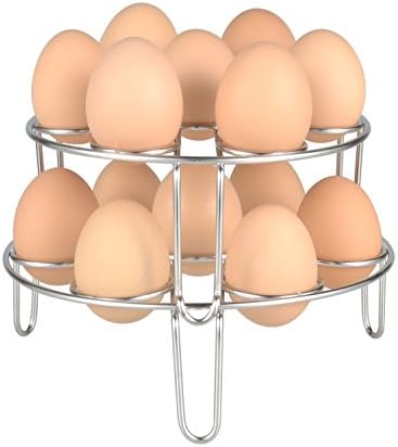 Volla Stand for Pressure Cooker Accessories Instant Pot Egg Steamer Rack, Medium, Silver