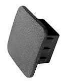 LFPartS 2" Rubber Trailer Hitch Cover Tube Plug Insert Fits 2" Receivers (Plain Black)