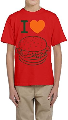 I Love Hamburgers Fashion T-shirt Solid Neutral T-shirt Adolescents