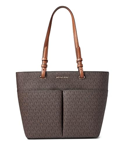 Michael Kors Bedford Medium Top Zip Pocket Tote Brown/Acorn One