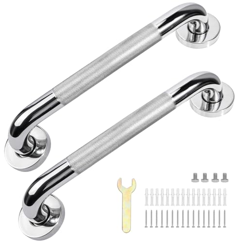sunzone Haltegriff Bad,SUS304 Edelstahl, Rutschfest,für Senioren,30cm