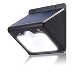 Pomelo Best Motion Sensor Solar Powered Wall Lights, IPX5 Waterproof (12 LEDs)