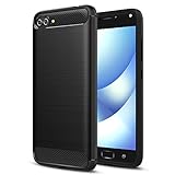ASUS ZenFone 4 Max (ZC520KL) Case, MoKo Flexible TPU Bumper Slim Fit Case Carbon Fiber Design Lightweight Shockproof Back Cover for ASUS ZenFone 4 Max 5.2 Inch (ZC520KL), BLACK