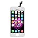 iPhone 5S - Screen Replacement - White - LCD Premium Complete Repair Kit with Tools - Easy Manuals Videos and Instructions - Screen Protector, New Touch Display Digitizer Assembly