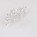 Wedding Hair Comb, Silver Rhinestone Floral Hair Comb, Fashion Crystal Bridal Hair Comb for Bridal and Bridesmaids (Silver)