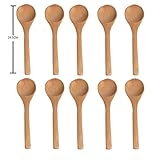 Qingsun 10 Pcs/Lot Tableware Wooden Spoon 14.5 3.6cm Natural Wooden Honey Jam Spoon Child Spoon Retro Soup Spoon