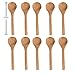 Qingsun 10 Pcs/Lot Tableware Wooden Spoon 14.5 3.6cm Natural Wooden Honey Jam Spoon Child Spoon Retro Soup Spoon