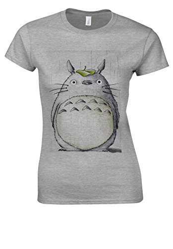My Neighbor Totoro Ghibli Vintage Manga Sports Grey Women T Shirt Top-S
