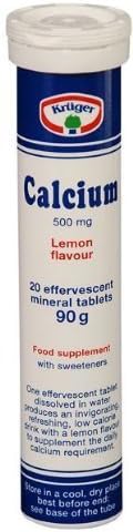 Krueger Calcium 20 Effervescent Mineral Tablets (Pack of 3) by Krueger