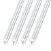 JESLED T8/T10/T12 8FT LED Tube Light Bulbs, 50W 6000LM, 5000K Daylight White, 8 Foot Single Pin FA8 LED Fluorescent Replacement for Shops Garage Light Fixtures, ETL Listed, Remove Ballast (4-Pack)