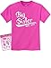 Big Sister Est 2017 / 2016 - Siblings Gift Kids T-Shirt With Big Sister Stickers