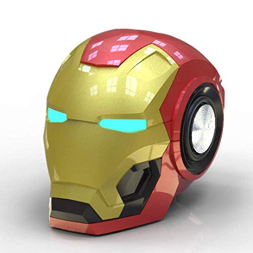 Mini Haut Parleurmini Iron Man Haut-Parleur sans Fil Puissant Enceintes Portables Ordinateur Cadeau Novateur Pratique Radio Musique