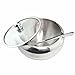 Newness Stainless Steel Sugar Bowl with Clear Lid(for Better Recognition) and Sugar Spoon for Home and Kitchen, Drum Shape, 15 Ounces(440 Milliliter)