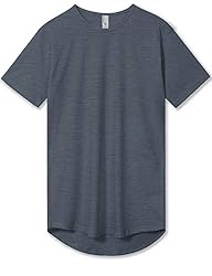 Men's Short Sleeve Hipster Drop Cut Curved Hem Long