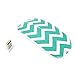 TopCase Chevron Series Turquoise/Hot Blue USB Optical Wireless Mouse for MacBook (pro, air) and All Laptop + TopCase Designed Chevron Mouse Pad