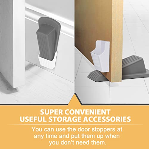 Rubber Door Stoppers Wedge, Door Stop for Floor, Security Door Stoppers