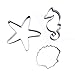 Yunko Ocean Stainless Steel Cookie Cutter Fondant Cutter Starfish Shell Hippocampus Shape 3pcs / Set