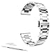 22mm Stainless Steel Link Buckle Watch Band For ASUS Zenwatch 2 WI501Q 2015, Pebble time, TIME STEEL, Samsung Gear 2, Neo, Live, LG G Watch, Urbane R (Silver)