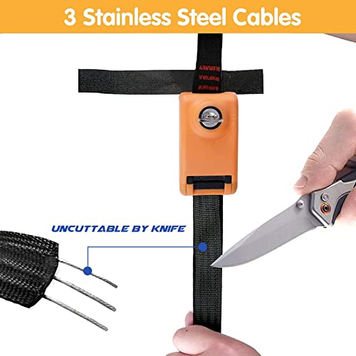 Kingdely Non Scratch Tie Down Strap Lockable Roof Rack Straps with 3