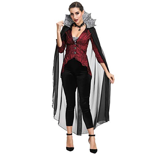 charmsamx Women Halloween Clothes Sexy Pirate Cosplay Costume Long Sleeve Coat, Belts, Tight Leggings with Pirate Hats for Halloween Night Club Party - Thumbnail 4