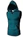 H2H Mens Fashion Sleeveless Hoodies with Pocket STEELBLUE US L/Asia XL (CMTTK015)
