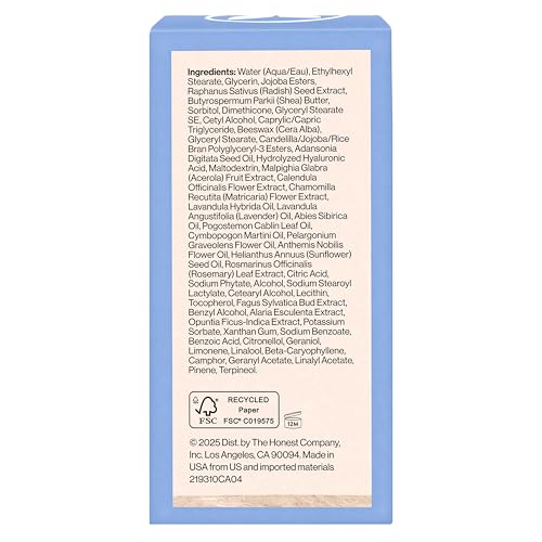 HONEST BEAUTY DEEP HYDRATION FACE CREAM FOR ALL SKIN TYPES | SUPPORTS NATURAL MOISTURE BARRIER | SHEA BUTTER + BAOBAB SEED OIL | EWG VERIFIED + CRUELTY FREE | 1.7 FL OZ