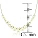 Hoops & Loops 925 Sterling Silver 18mm Graduated Polished Bead Necklace for Women, Yellow Gold