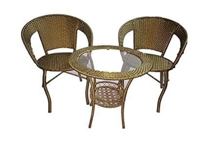 Unique360 Rex Garden Outdoor Set ,Garden Patio Seating Set 1+2 (2 Chairs And Table Set)