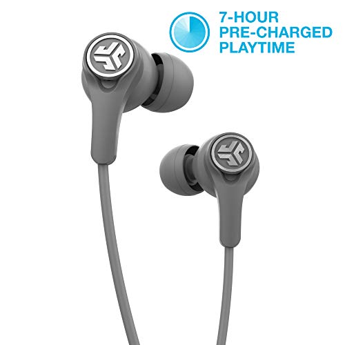 JLab Audio Epic Executive Wireless Active Noise Canceling Earbuds | Bluetooth 4.1 | 11-Hour Battery Life | Universal Music Control | Bluetooth Headphones, Travel Case Included | Gray