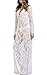 Yomoko Women Sexy Deep V-Neck Lace Maternity Photography Maxi Dress White