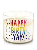 Bath & Body Works 3 Wick Conversation Candle, Happy BirthYay! (Midnight Blue Citrus)