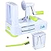 Zalik 5-Blade Spiralizer - Vegetable Spiral Slicer With Powerful Suction Base - Strong & Heavy Duty Veggie Pasta Spaghetti Maker for Low Carb/Paleo/Gluten-Free Meals With Extra Blade Storage Caddy