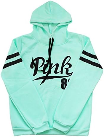Cute Kawaii Pastel Hoodies Pullover Sweater With Text Printed Green Size S