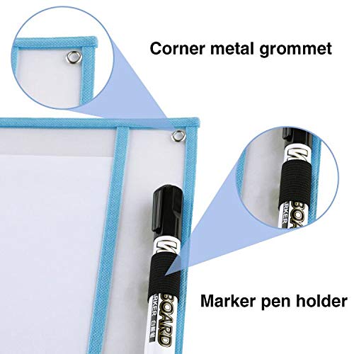 SUNEE Dry Erase Pocket Sleeves Assorted Colors (30 Pack)