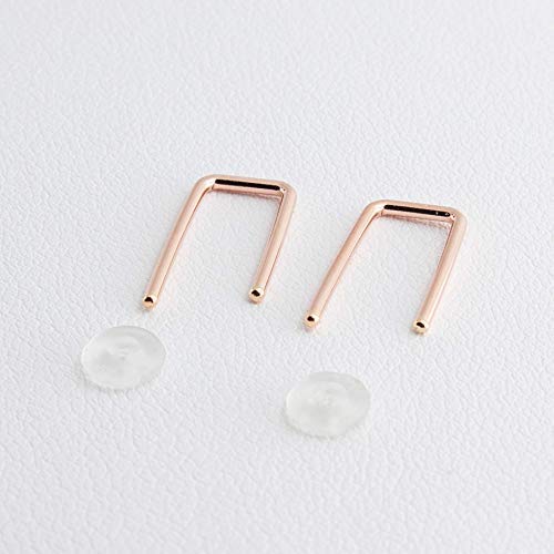 Arc Rose Gold Filled Earrings, Minimalist Arc Line Earrings, Horseshoe Earrings, Arc Earrings, Line Earrings, Wishbone Earrings, RGF-R-D13-18GA-STAPLE