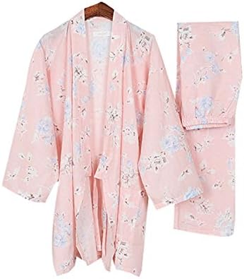 PANDA SUPERSTOREWomen Pajamas Suit Floral Beautiful Fall & Winter Cotton Thick Pajamas Bathrobe