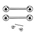 G23 Solid Titanium Internally Threaded Barbells - Sold as a Pair - Available in Multiple Sizes!