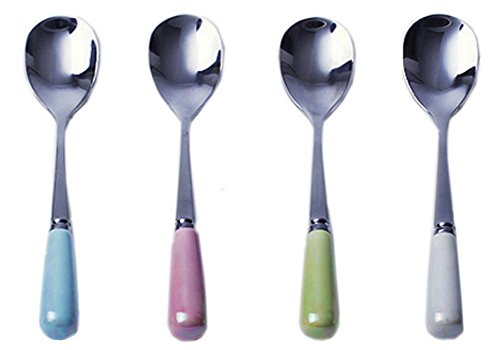 Lesirit 5.12" Stainless Steel Espresso Coffee Spoons Pack of 4 (4 set) - Thumbnail 4