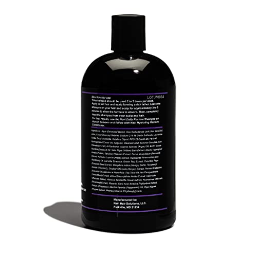 Navi Professional Strength Hair Loss Shampoo for Hair Growth, DHT Blocker Shampoo for Thinning Hair with Biotin Keratin and Vitamin E, Paraben and Sulfate Free, Hair Regrowth for Men and Women, 16 oz