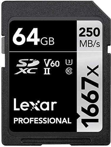 Lexar Professional 1667X 64GB SDXC Uhs-II/U3 Card (LSD64GCBNA1667)