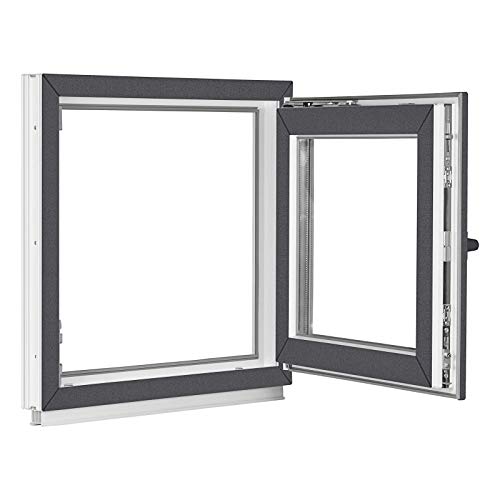 Komforta Fenster Anthrazit Außen/Innen - Alle Größen Kellerfenster Kunststoff BxH 950 x 1100 mm - Garagenfenster Fenster… – Bild 5