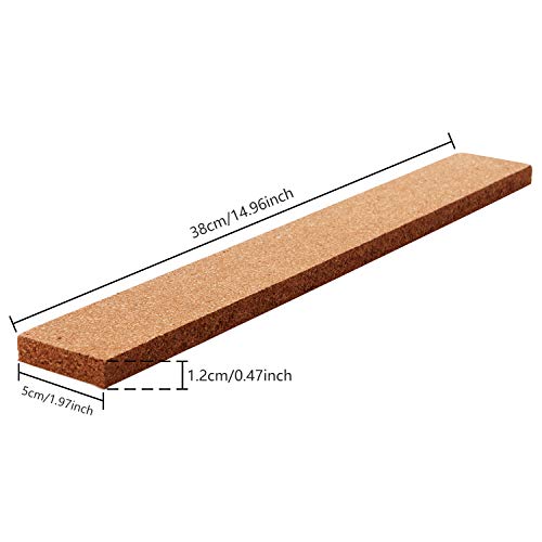 HBlife Cork Board Bulletin Board Bar Strip 15" x 2" 1/2" Thick, 100