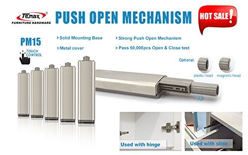 Temax 10PCS Push Latch Push to open system damper buffer for cabinet door drawer