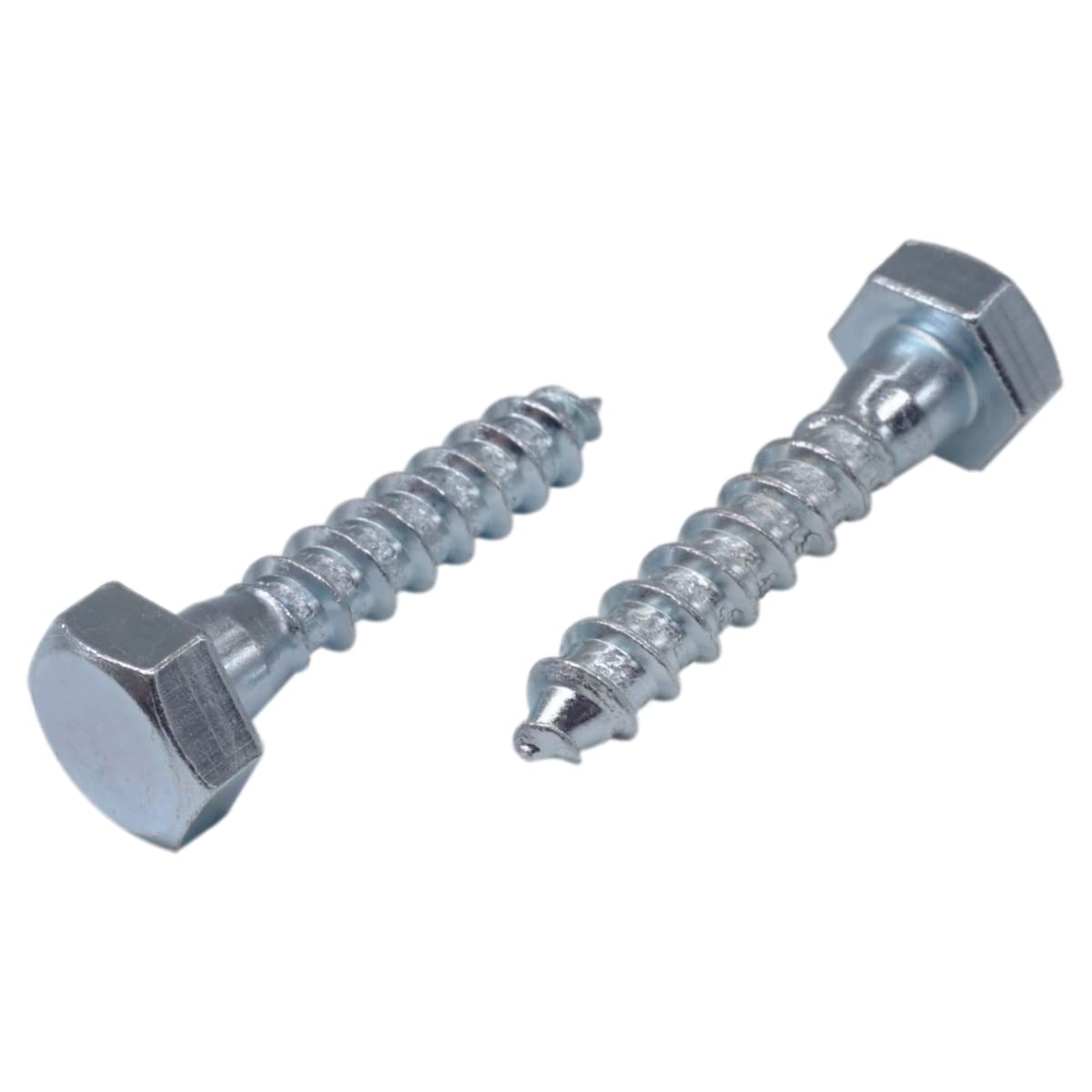 (Pack of 14 pcs) DIN 571 Zinc Plated Steel Hexagon Wood Screws M10 x 50 mm, Hex Screw, Lag Bolts, Hex Head, Coach Screws (14, M10 x 50 mm)